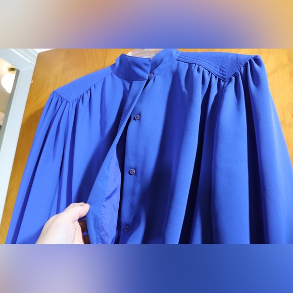 Pure Argenti vintage blue dress with hidden buttons, size 12 - Picture 6 of 12